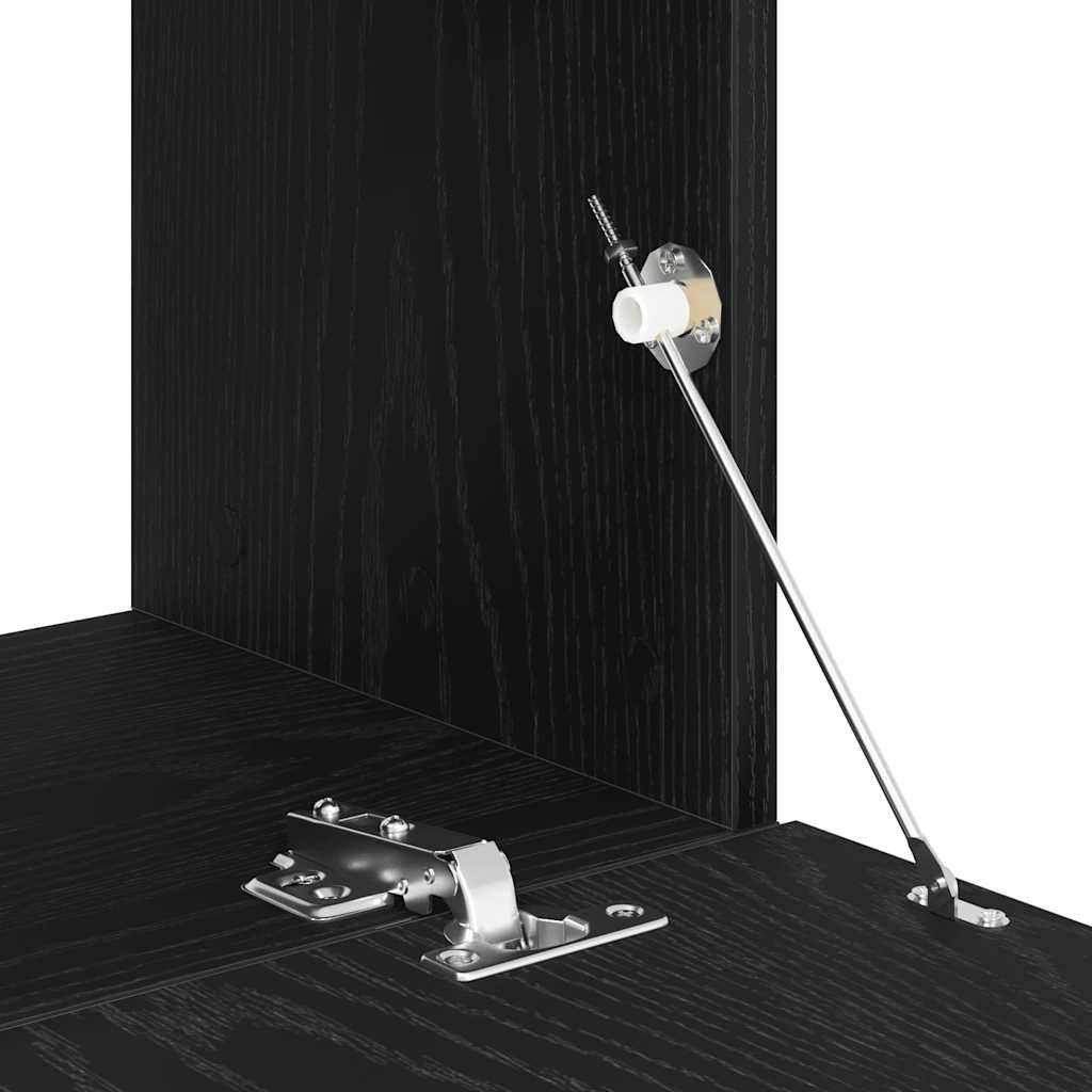 vidaXL TV Cabinet Black Oak 120x30x30.5 cm Engineered Wood