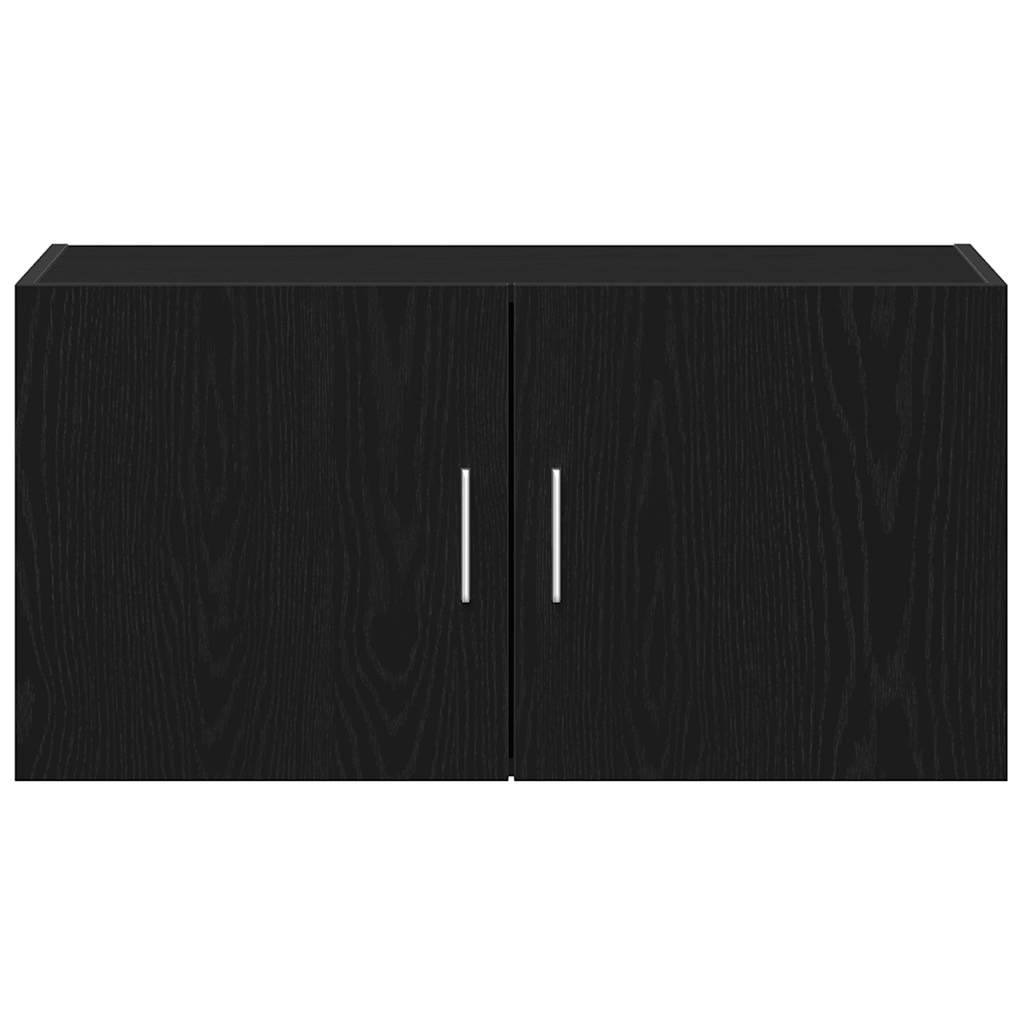 vidaXL Wall Cabinet Black Oak 80x39x40 cm Engineered Wood