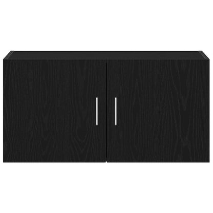 vidaXL Wall Cabinet Black Oak 80x39x40 cm Engineered Wood
