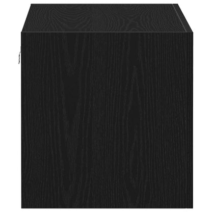 vidaXL Wall Cabinet Black Oak 80x39x40 cm Engineered Wood