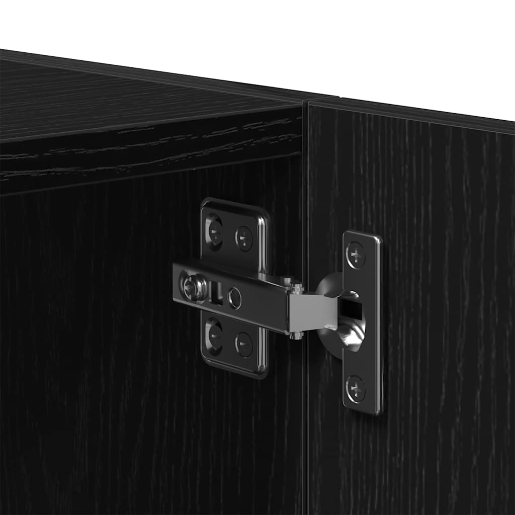 vidaXL Wall Cabinet Black Oak 80x39x40 cm Engineered Wood