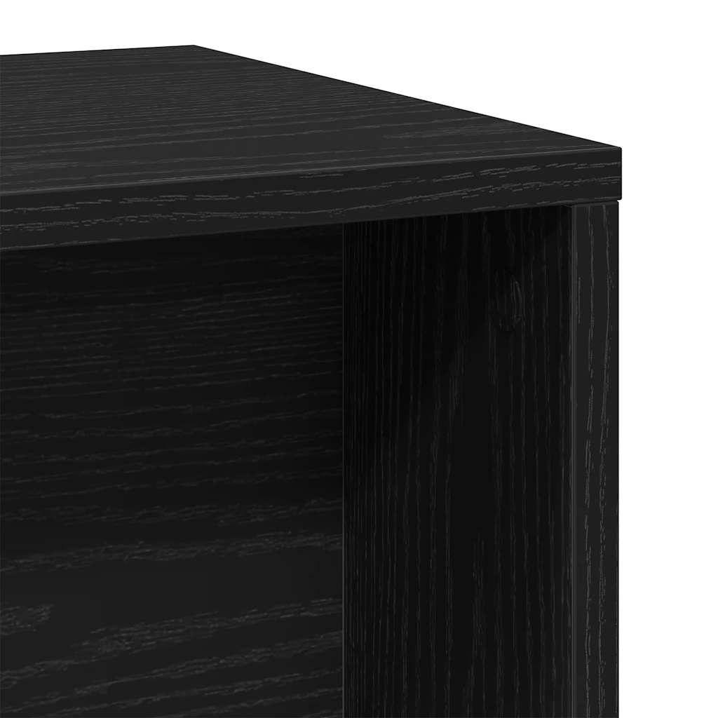 vidaXL Coffee Tables 2 pcs Black Oak Engineered Wood