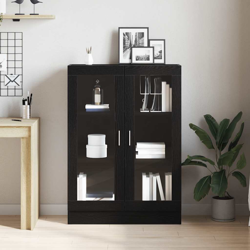 vidaXL Book Cabinet Black Oak 82,5x30,5x115 cm Engineered Wood