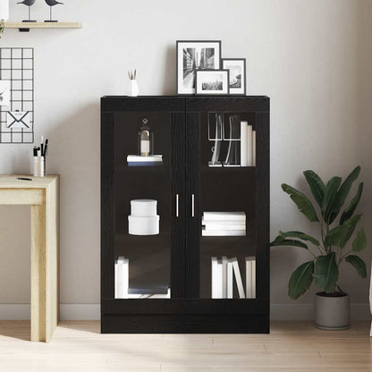 vidaXL Book Cabinet Black Oak 82,5x30,5x115 cm Engineered Wood