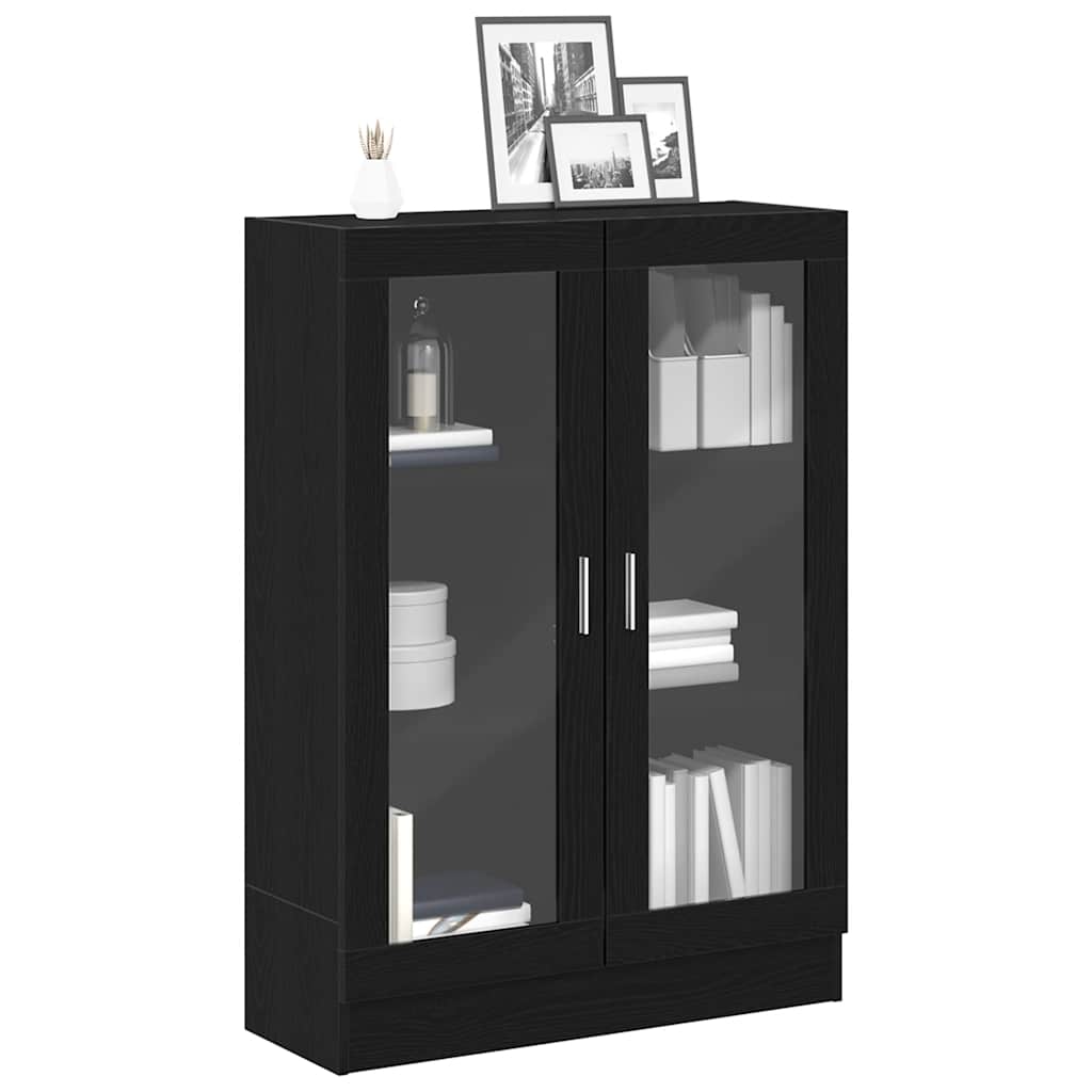 vidaXL Book Cabinet Black Oak 82,5x30,5x115 cm Engineered Wood