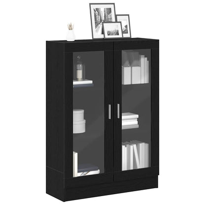 vidaXL Book Cabinet Black Oak 82,5x30,5x115 cm Engineered Wood