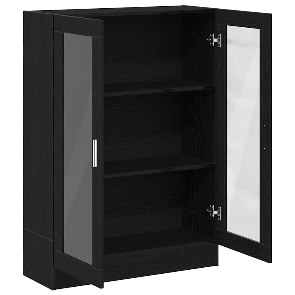 vidaXL Book Cabinet Black Oak 82,5x30,5x115 cm Engineered Wood