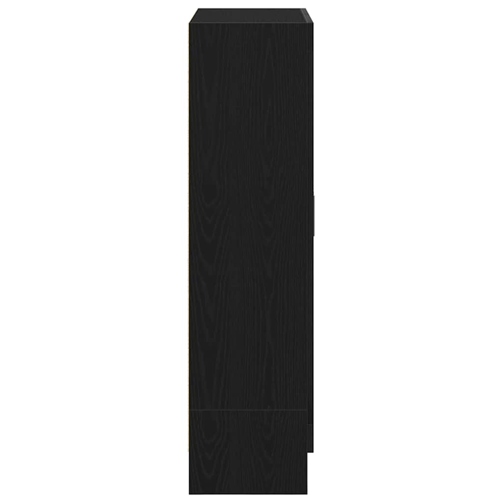 vidaXL Book Cabinet Black Oak 82,5x30,5x115 cm Engineered Wood