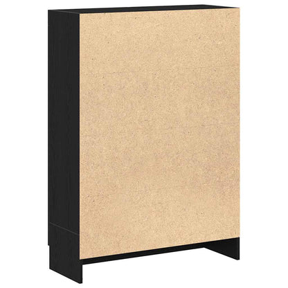 vidaXL Book Cabinet Black Oak 82,5x30,5x115 cm Engineered Wood