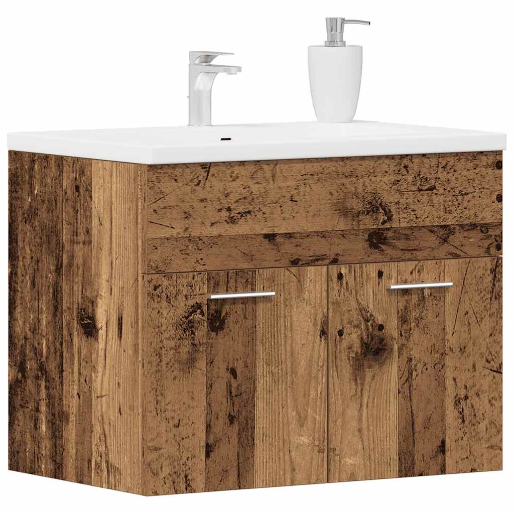 vidaXL Bathroom Sink Cabinet Old Wood 60x38.5x46 cm Engineered Wood
