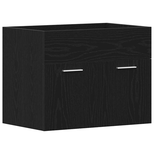 vidaXL Bathroom Sink Cabinet Black Oak 60x38.5x46 cm Engineered Wood