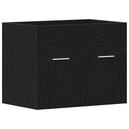 vidaXL Bathroom Sink Cabinet Black Oak 60x38.5x46 cm Engineered Wood