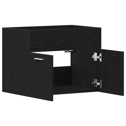 vidaXL Bathroom Sink Cabinet Black Oak 60x38.5x46 cm Engineered Wood