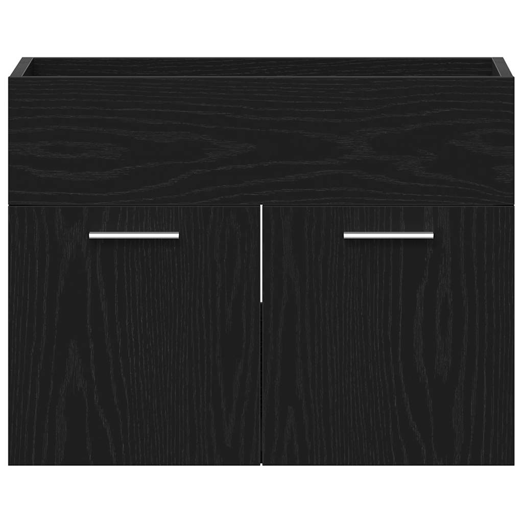vidaXL Bathroom Sink Cabinet Black Oak 60x38.5x46 cm Engineered Wood