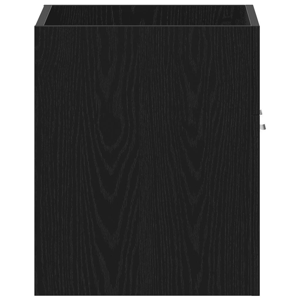 vidaXL Bathroom Sink Cabinet Black Oak 60x38.5x46 cm Engineered Wood