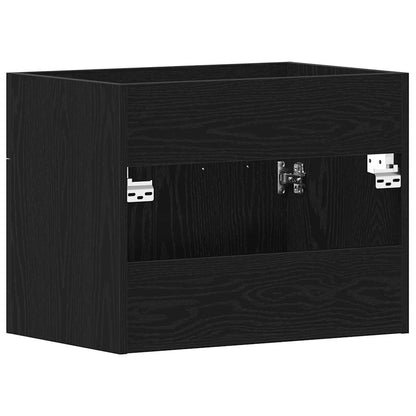 vidaXL Bathroom Sink Cabinet Black Oak 60x38.5x46 cm Engineered Wood