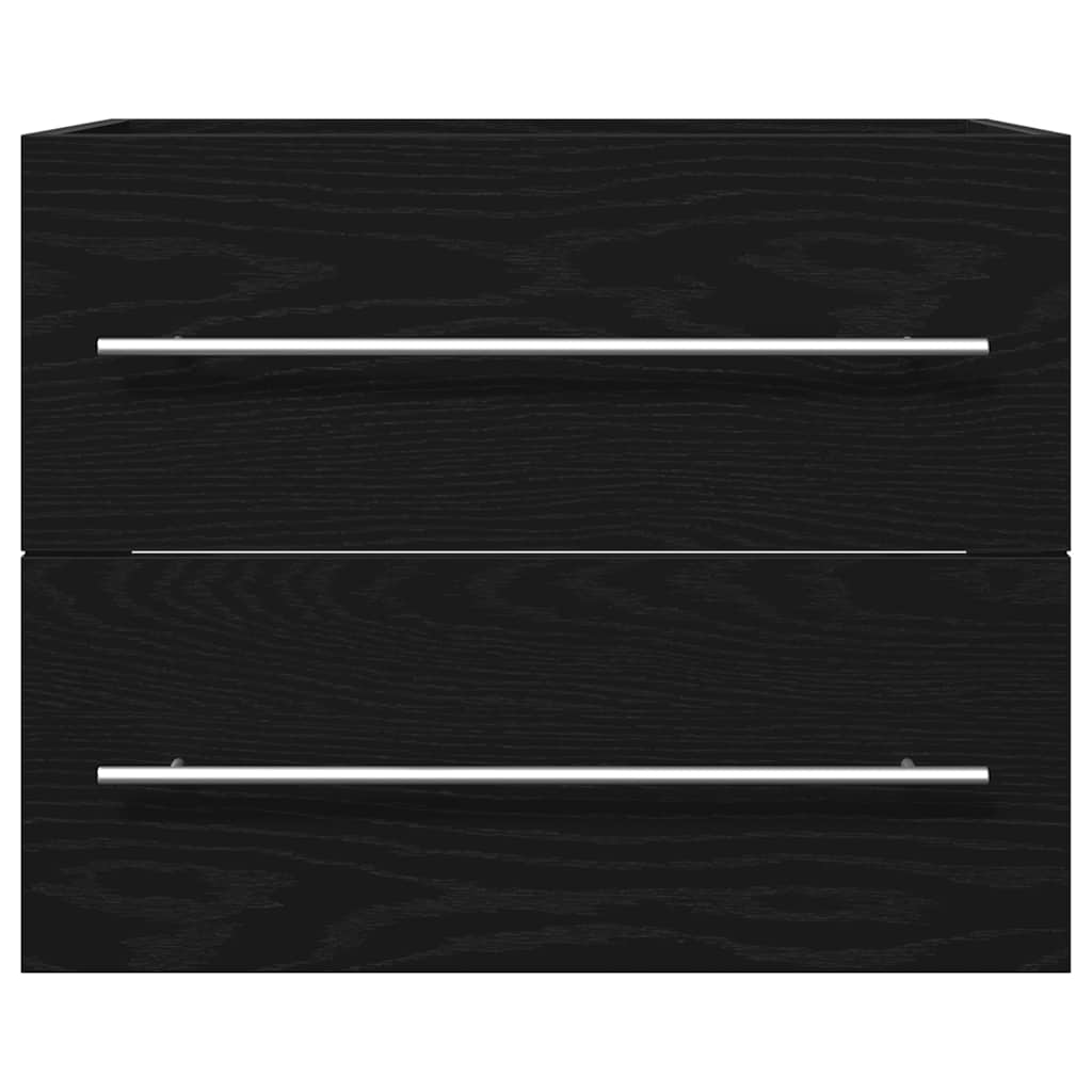 vidaXL Bathroom Sink Cabinet Black Oak 60x38.5x48 cm Engineered Wood