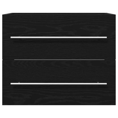 vidaXL Bathroom Sink Cabinet Black Oak 60x38.5x48 cm Engineered Wood