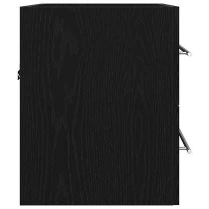 vidaXL Bathroom Sink Cabinet Black Oak 60x38.5x48 cm Engineered Wood