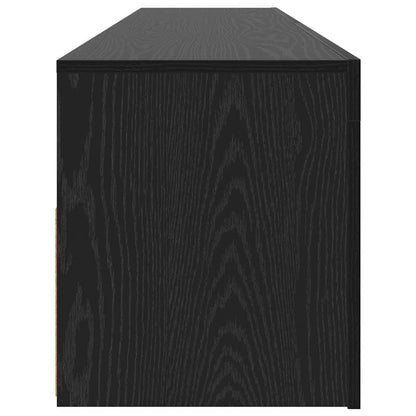 vidaXL TV Cabinet with LED Lights Black Oak 120x35x40 cm Engineered Wood