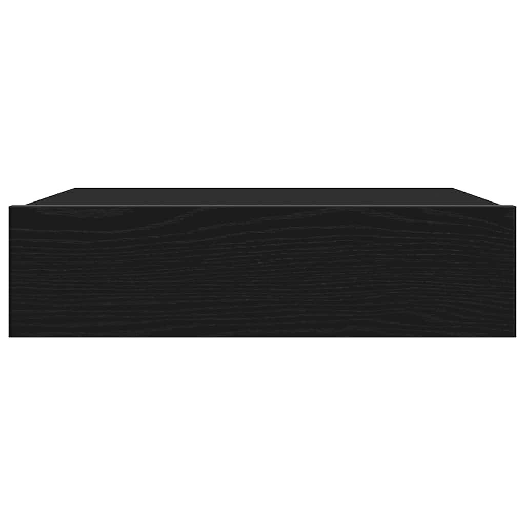 vidaXL TV Cabinet with LED Lights Black Oak 60x35x15.5 cm