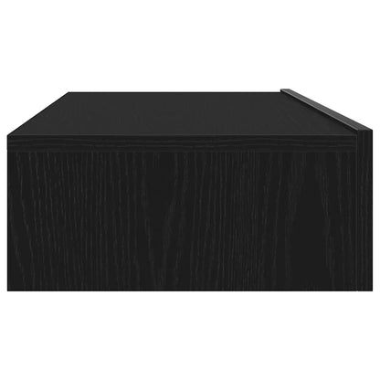 vidaXL TV Cabinet with LED Lights Black Oak 60x35x15.5 cm
