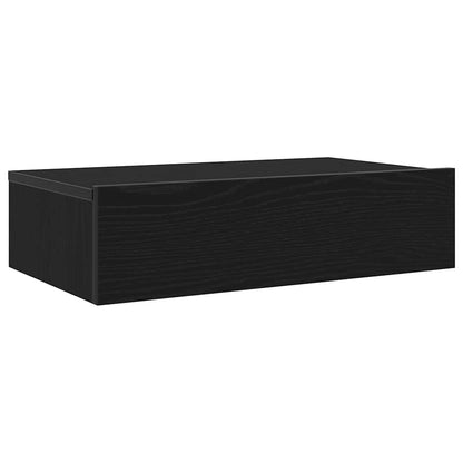 vidaXL TV Cabinets with LED Lights 2 pcs Black Oak 60x35x15.5 cm