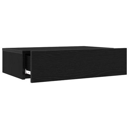 vidaXL TV Cabinets with LED Lights 2 pcs Black Oak 60x35x15.5 cm