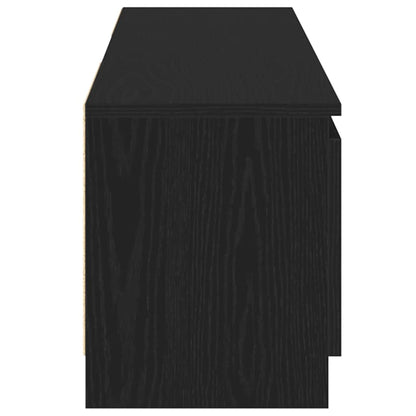 vidaXL TV Cabinet with LED Lights Black Oak 120x30x36 cm Engineered Wood