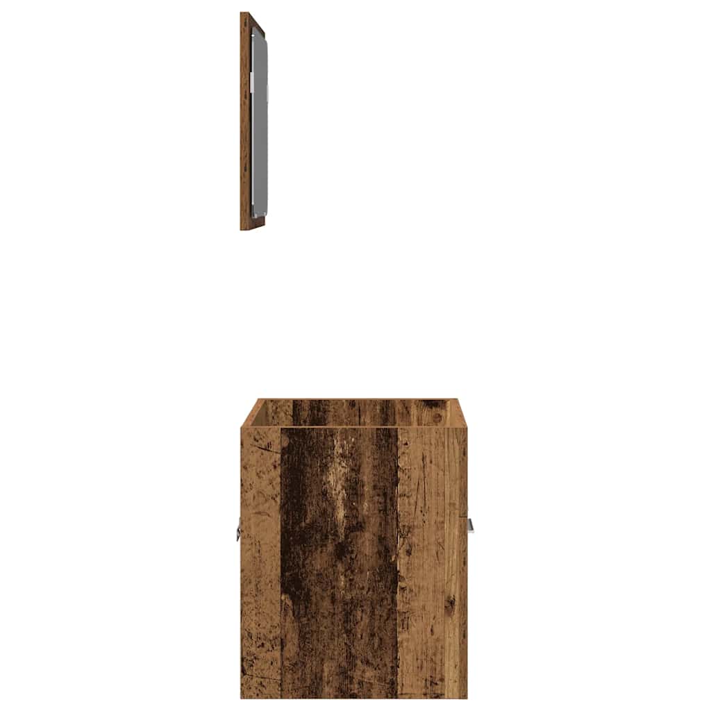 vidaXL 2 Piece Bathroom Furniture Set Old Wood Engineered Wood