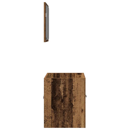 vidaXL 2 Piece Bathroom Furniture Set Old Wood Engineered Wood