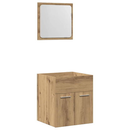 vidaXL 2 Piece Bathroom Furniture Set Artisan Oak Engineered Wood
