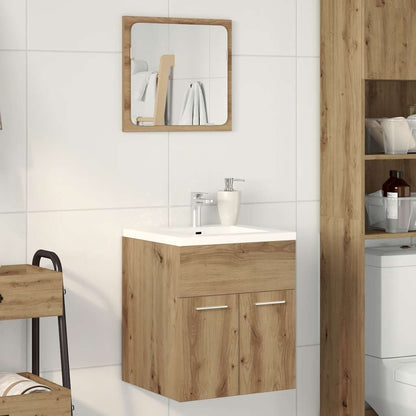 vidaXL 2 Piece Bathroom Furniture Set Artisan Oak Engineered Wood