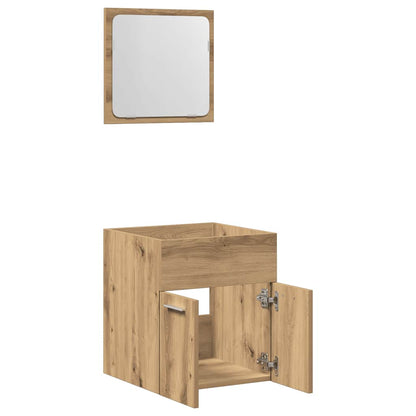 vidaXL 2 Piece Bathroom Furniture Set Artisan Oak Engineered Wood