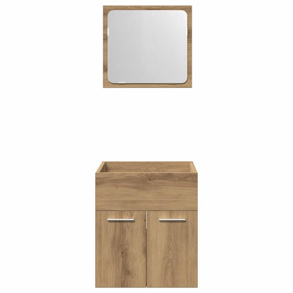 vidaXL 2 Piece Bathroom Furniture Set Artisan Oak Engineered Wood