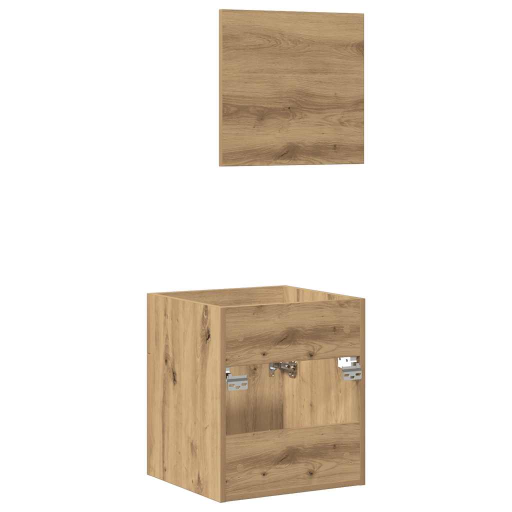 vidaXL 2 Piece Bathroom Furniture Set Artisan Oak Engineered Wood