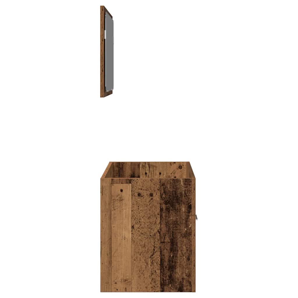 vidaXL 2 Piece Bathroom Furniture Set Old Wood Engineered Wood