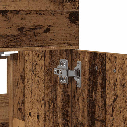 vidaXL 2 Piece Bathroom Furniture Set Old Wood Engineered Wood