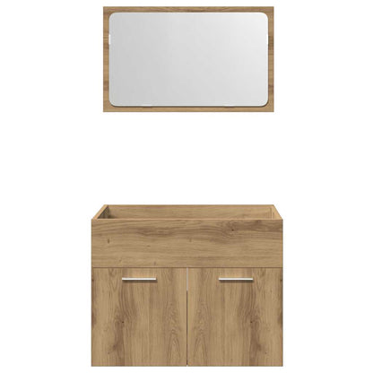 vidaXL 2 Piece Bathroom Furniture Set Artisan Oak Engineered Wood
