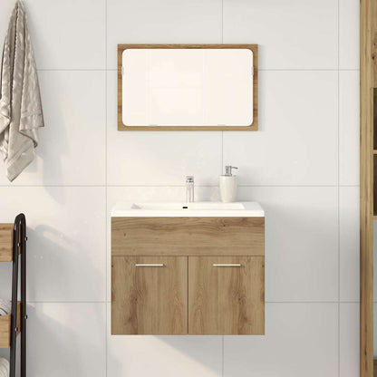 vidaXL 2 Piece Bathroom Furniture Set Artisan Oak Engineered Wood