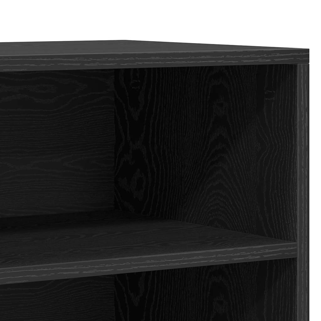 vidaXL Sideboard Black Oak 57 x 35 x 70 cm Engineered Wood