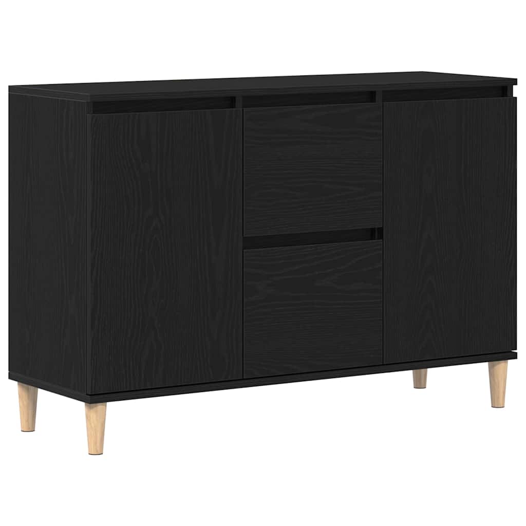 vidaXL Sideboard with Drawer Black 102 x 35 x 60 cm Engineered wood
