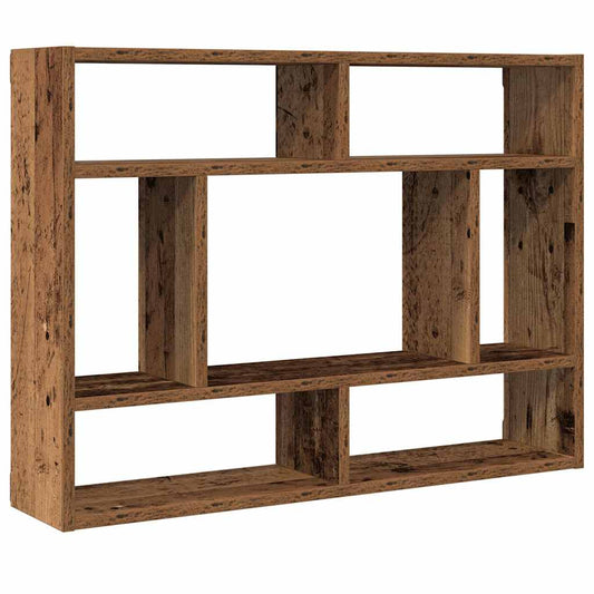 vidaXL Wall Shelf Old Wood 75x16x55 cm Engineered Wood