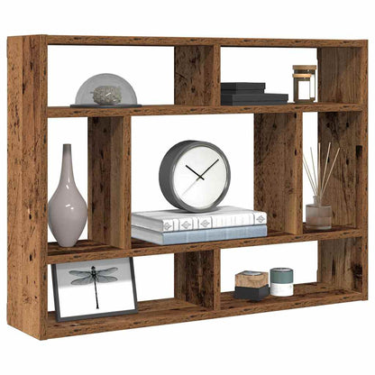 vidaXL Wall Shelf Old Wood 75x16x55 cm Engineered Wood