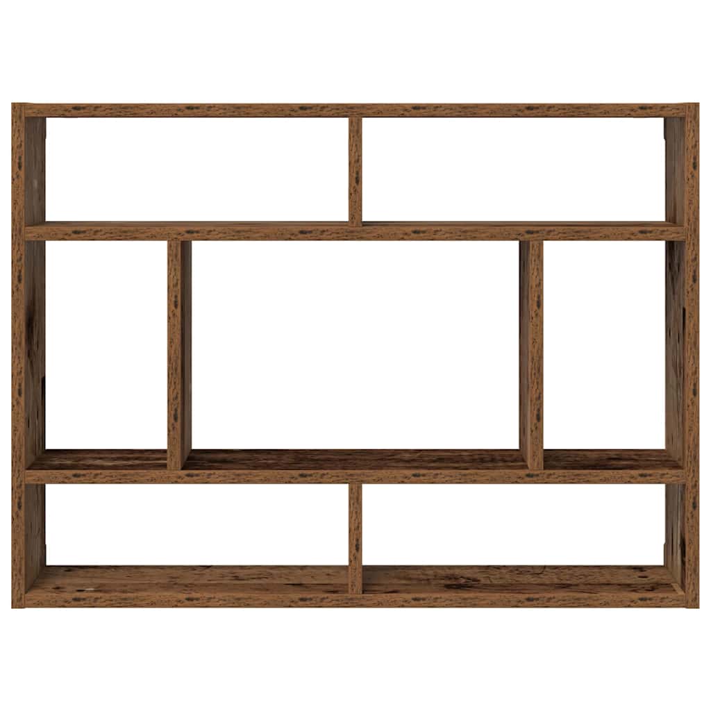 vidaXL Wall Shelf Old Wood 75x16x55 cm Engineered Wood