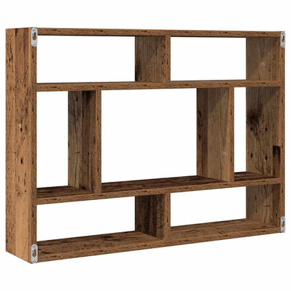 vidaXL Wall Shelf Old Wood 75x16x55 cm Engineered Wood