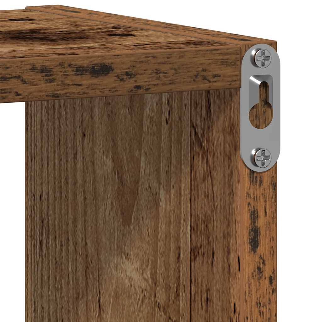 vidaXL Wall Shelf Old Wood 75x16x55 cm Engineered Wood