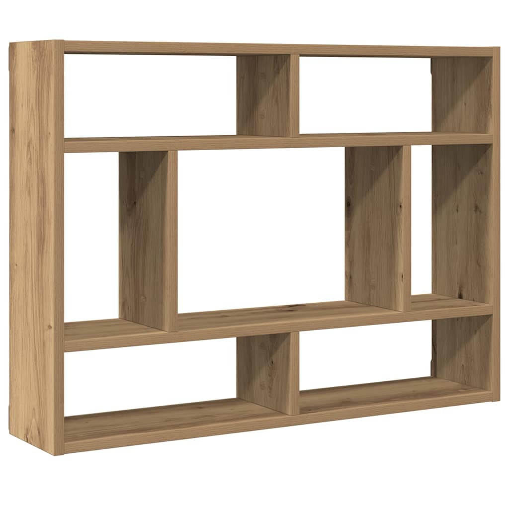 vidaXL Wall Shelf Artisan Oak 75x16x55 cm Engineered Wood