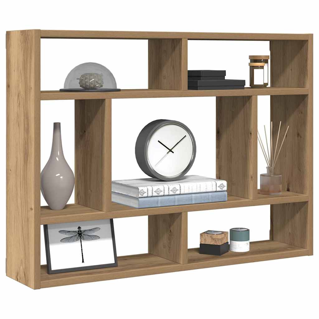 vidaXL Wall Shelf Artisan Oak 75x16x55 cm Engineered Wood