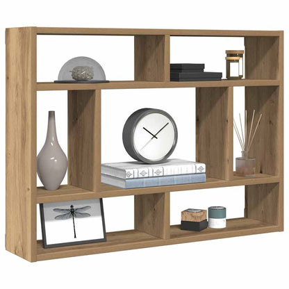 vidaXL Wall Shelf Artisan Oak 75x16x55 cm Engineered Wood